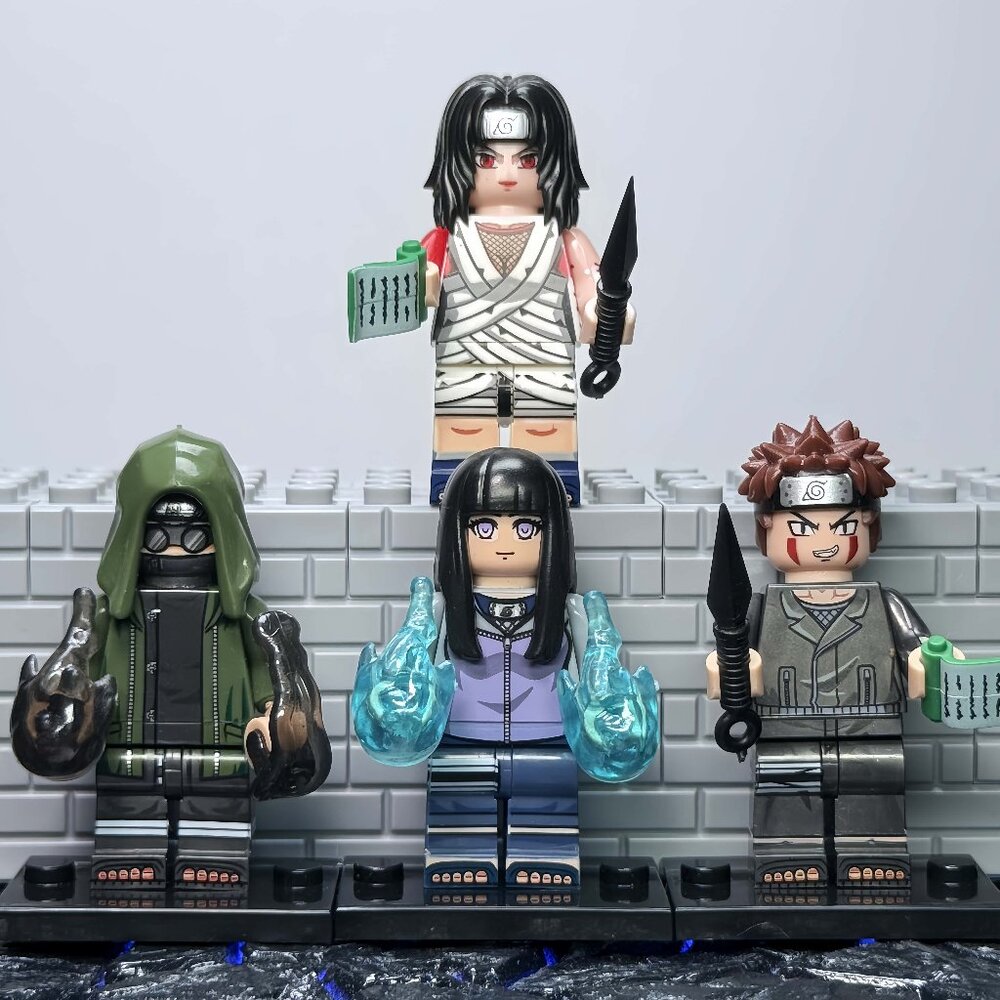Naruto Team 8 – Kurenai, Hinata, Shino & Kiba Custom Figures Set